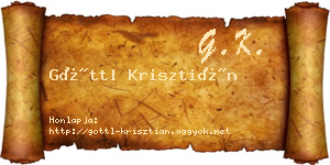 Göttl Krisztián névjegykártya